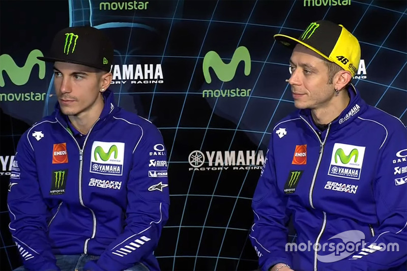 Valentino Rossi, Yamaha Factory Racing; Maverick Viñales, Yamaha Factory Racing