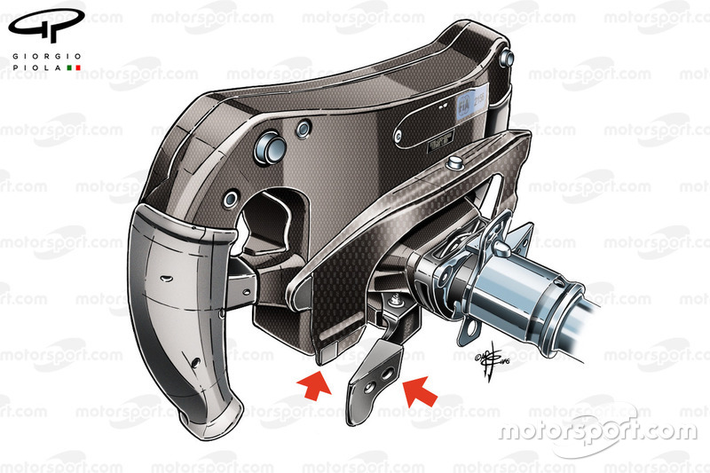 Mercedes W07 volante vista trasera