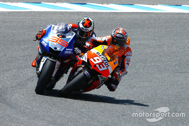 Marc Marquez, Repsol Hond and Jorge Lorenzo, Yamaha