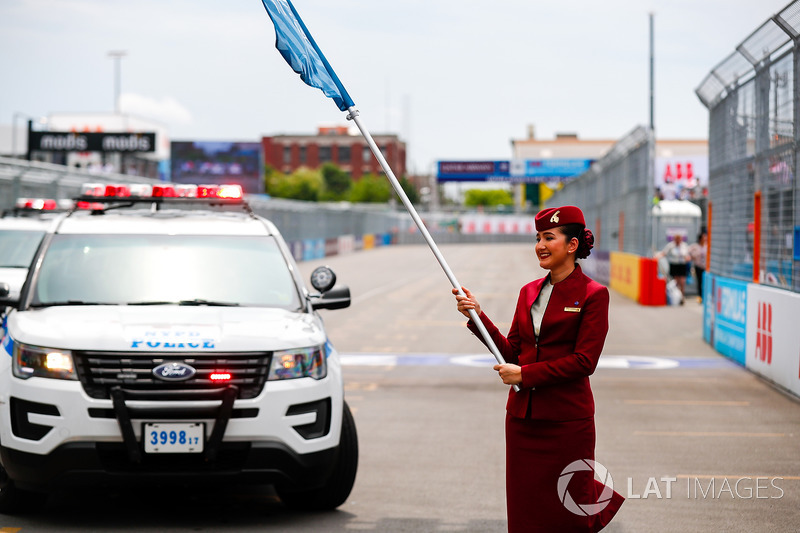 Qatar grid stewardess