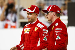 Pole: Sebastian Vettel, Ferrari, 2. Kimi Raikkonen, Ferrari