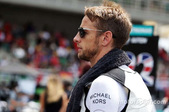Jenson Button, McLaren on the drivers parade