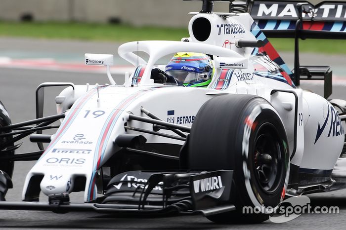 Felipe Massa, Williams FW38 with the Halo cockpit cover