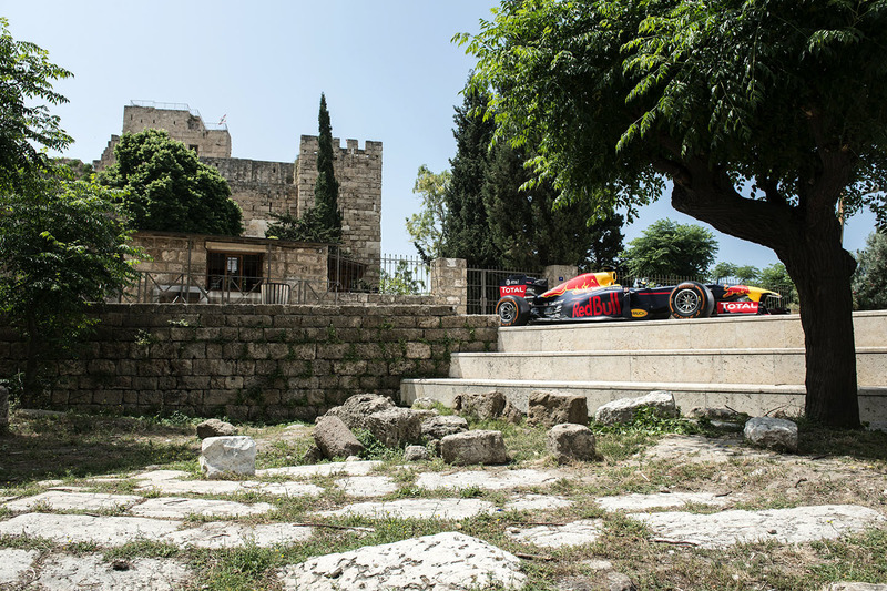 The Red Bull RB7 in Jbeil, Lebanon