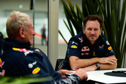 (L to R): Dr Helmut Marko, Red Bull Motorsport Consultant with Christian Horner, Red Bull Racing Tea