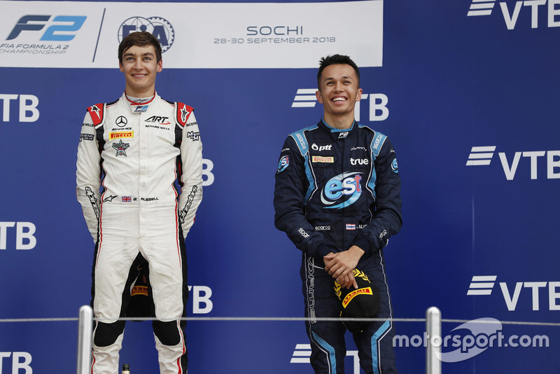Le podium était complété par Sette Câmara et un Alexander Albon ravi