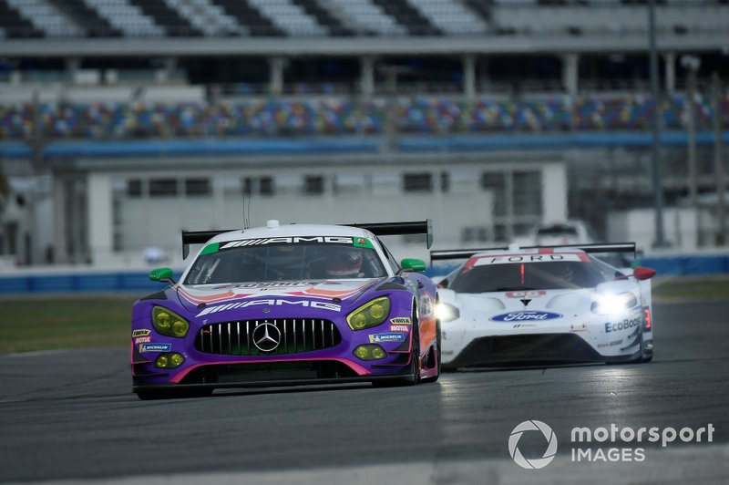 #33 Mercedes-AMG Team Riley Motorsports Mercedes-AMG GT3, GTD: Ben Keating, Jeroen Bleekemolen, Luca Stolz, Felipe Fraga, #66 Ford Chip Ganassi Racing Ford GT, GTLM: Joey Hand, Dirk Müller, Sebastien Bourdais