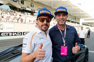 Fernando Alonso, McLaren and NASCAR driver Jimmie Johnson