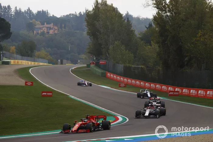 Sebastian Vettel, Ferrari SF1000, Kimi Raikkonen, Alfa Romeo Racing C39, Romain Grosjean, Haas VF-20, Nicholas Latifi, Williams FW43