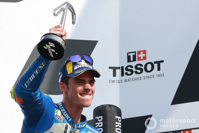Podio: segundo lugar Joan Mir, Team Suzuki MotoGP