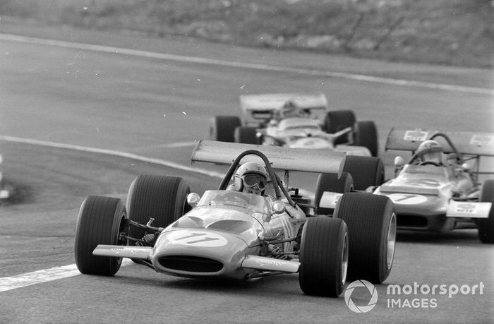 Bruce McLaren, McLaren M14A Ford, Jackie Stewart, March 701 Ford, Graham Hill, Lotus 49C Ford