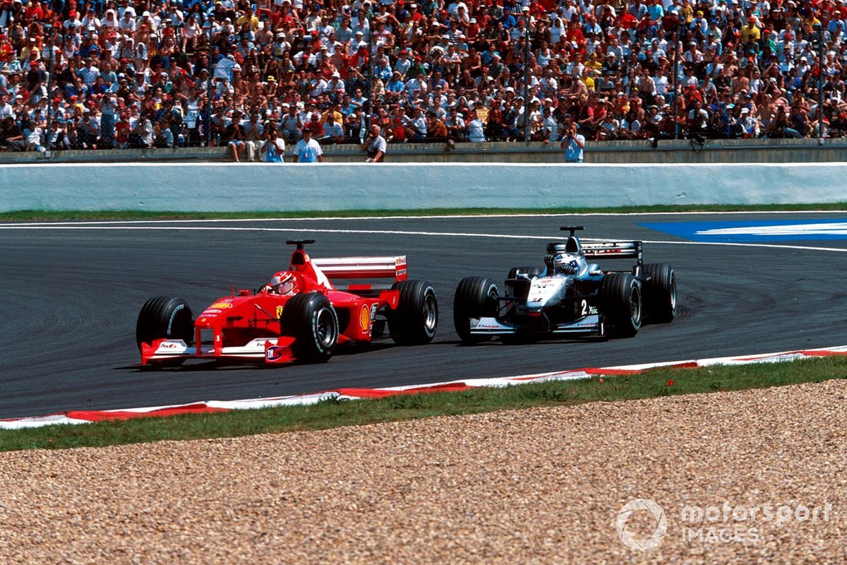 Michael Schumacher, Ferrari F1-2000, David Coulthard, McLaren MP4/15 Mercedes