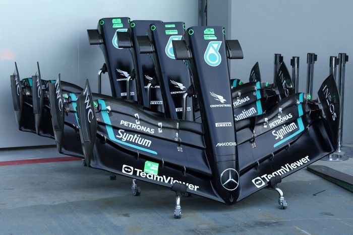 Mercedes W14 detalles técnicos