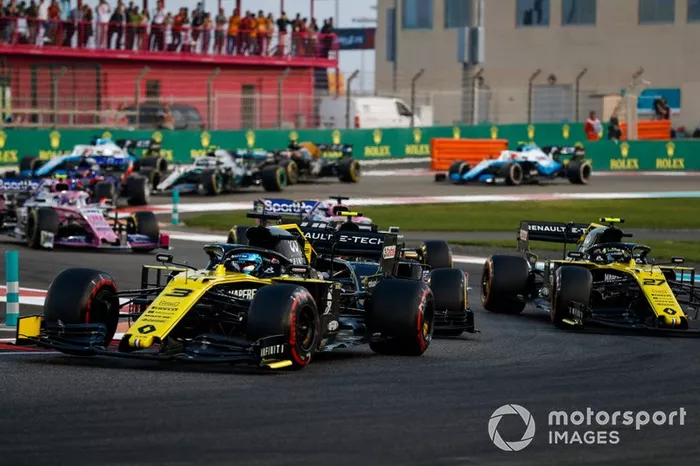 Daniel Ricciardo, Renault F1 Team R.S.19,Kevin Magnussen, Haas F1 Team VF-19, Nico Hulkenberg, Renault F1 Team R.S. 19 