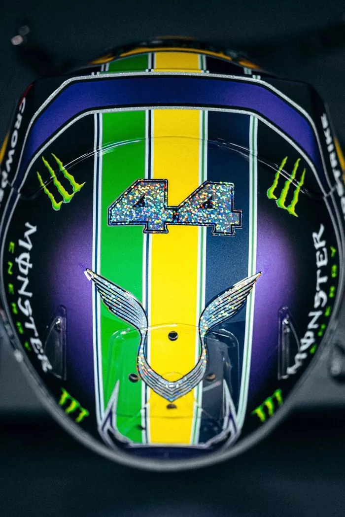 Il casco di Lewis Hamilton, Mercedes