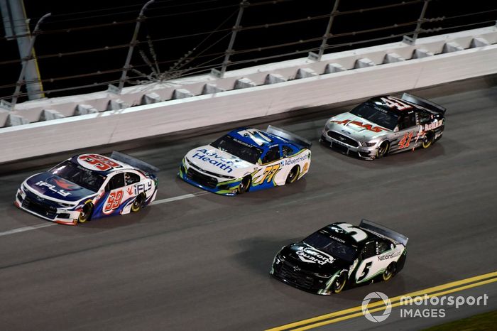 Kyle Larson, Hendrick Motorsports, Chevrolet Camaro NationsGuard Daniel Suarez, TrackHouse Racing, Chevrolet Camaro iFly Jamie McMurray, Spire Motorsports, Chevrolet Camaro AdventHealth Cole Custer, Stewart-Haas Racing, Ford Mustang HaasTooling.com