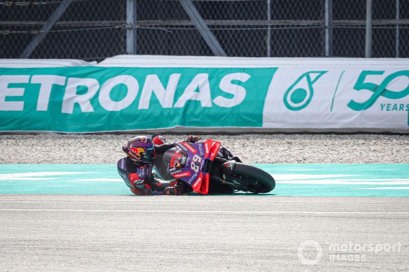 Jorge Martín, caída del Pramac Racing