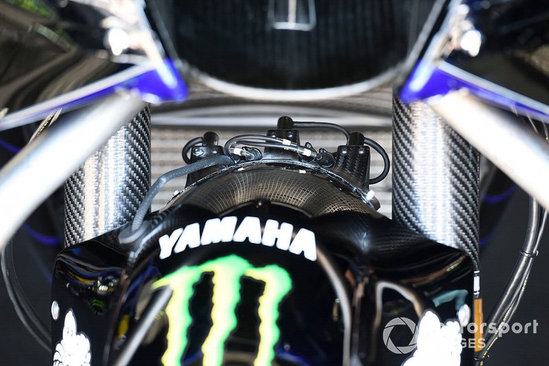 Sensoren op de Yamaha van Valentino Rossi