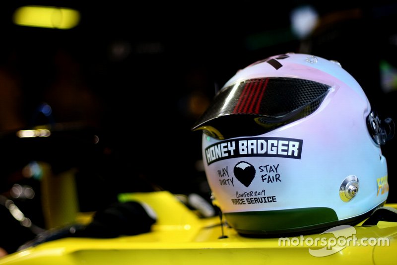 Casco de pruebas de Daniel Ricciardo, Renault F1 Team