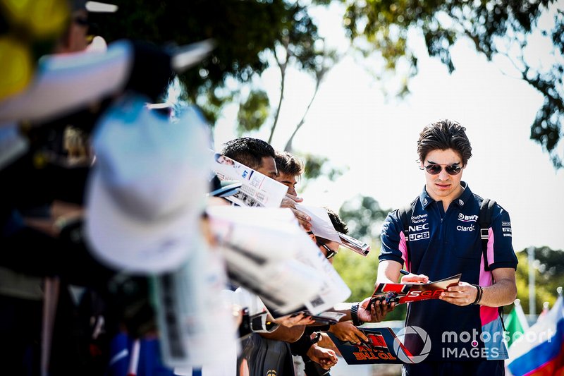 Lance Stroll, Racing Point signs an autograph for a fan