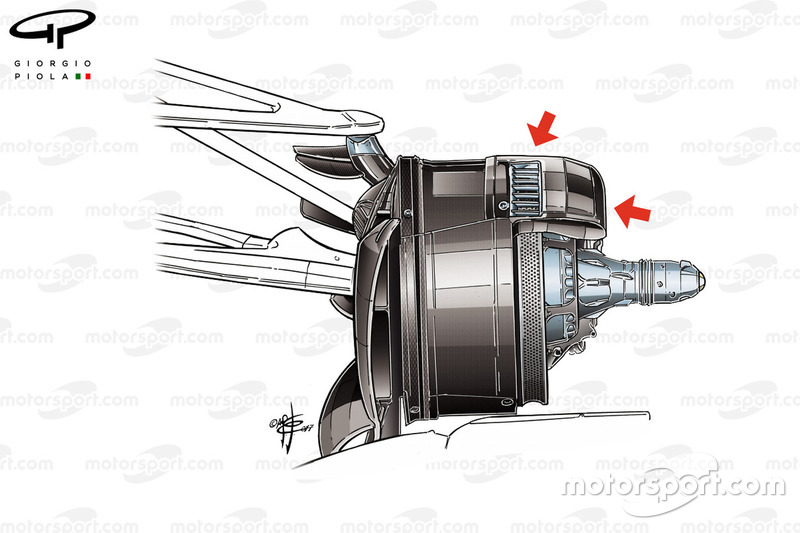Écope de freins de la Mercedes W08, GP d'Azerbaïdjan