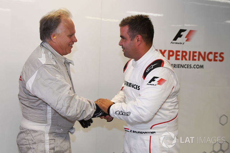 F1 Experiences 2-Seater passenger Gene Haas F1 Team, Founder and Chairman, Haas F1 Team Team and Zsolt Baumgartner, F1 Experiences 2-Seater driver