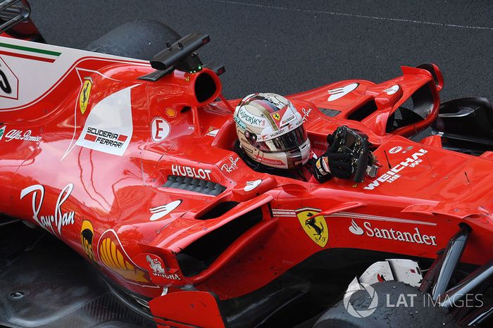 Ganador de la carrera Sebastian Vettel, Ferrari SF70-H