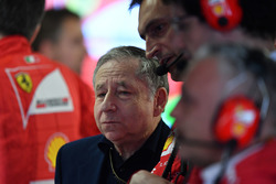 Jean Todt, FIA President in the Ferrari garage