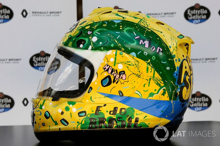 Kask, Carlos Sainz Jr., Renault Sport F1 Team, tasarımcı: Shock Maravillha