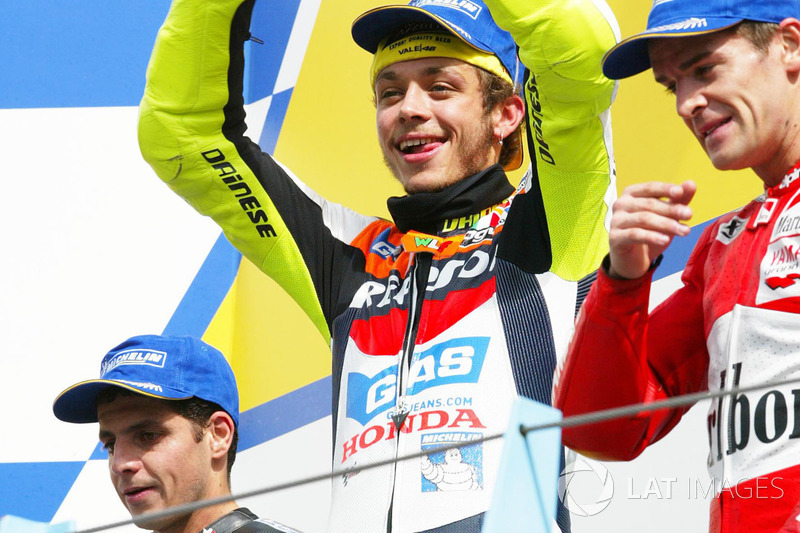 Podium : le vainqueur Valentino Rossi, Repsol Honda Team