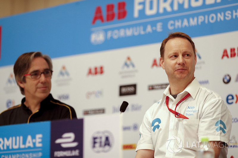 Mark Preston, Techeetah Team Principal, Gary Hughes, Team Principal NIO Formula E Team