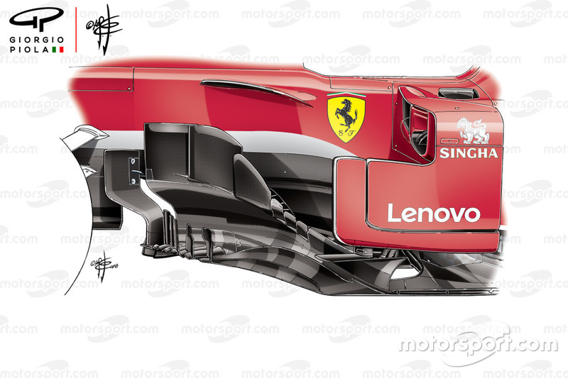 Ferrari SF71H bargeboard, Kanada GP