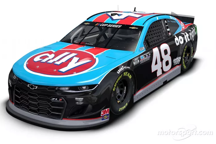 Jimmie Johnson Ally throwback livery
