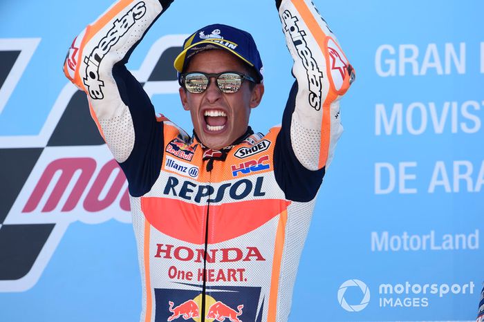 Podio: ganador de la carrera Marc Márquez, Repsol Honda Team
