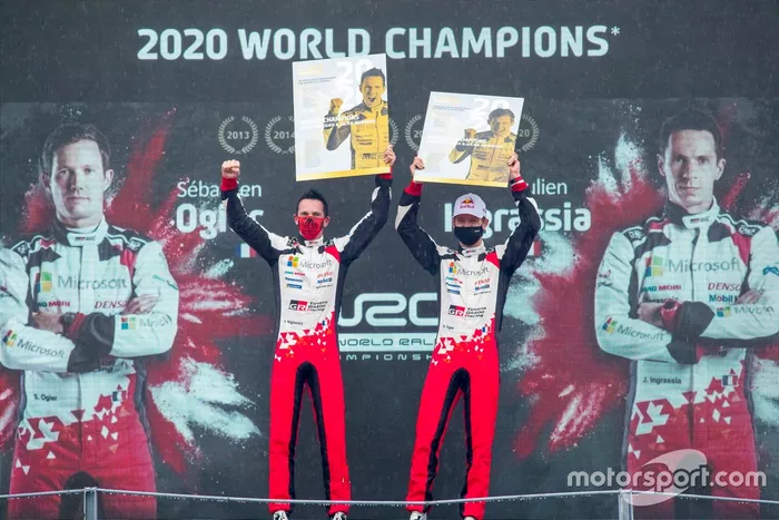 Podio: Sébastien Ogier, Julien Ingrassia, Toyota Gazoo Racing WRT Toyota Yaris WRC