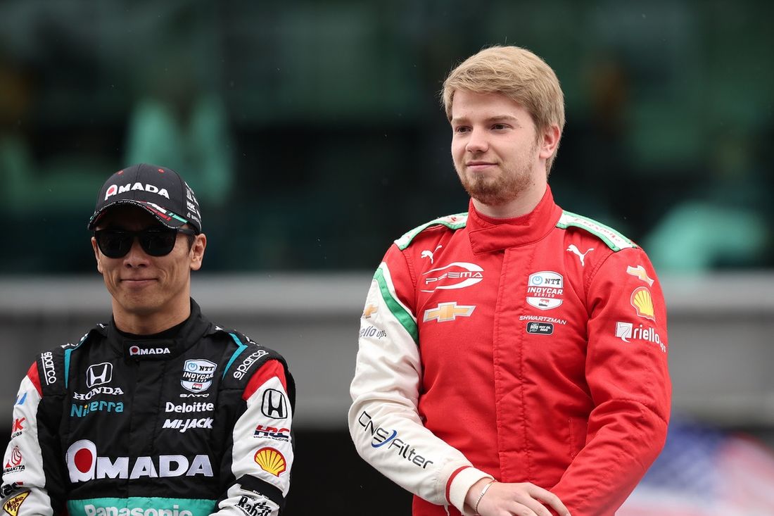 Takuma Sato, Rahal Letterman Lanigan Racing, Robert Shwartzman, Prema Racing