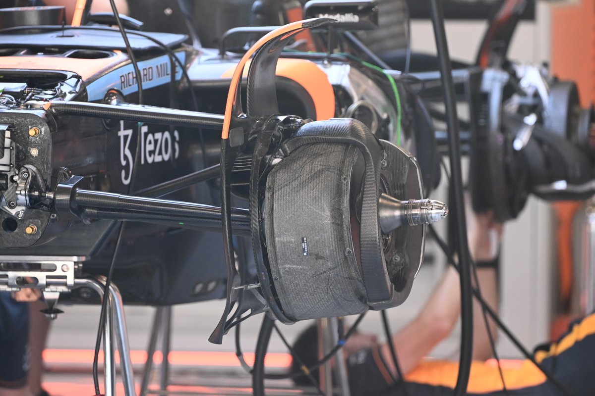 Detalle del tambor del freno del McLaren MCL36