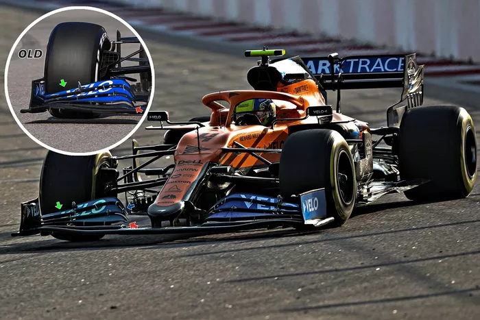 McLaren MCL35 front wing detail