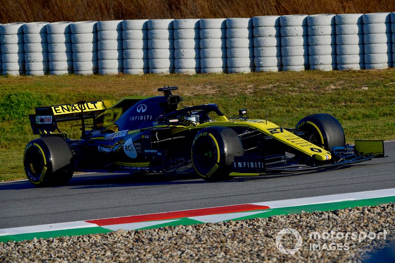 Nico Hulkenberg, Renault Sport F1 Team R.S. 19, in testacoda