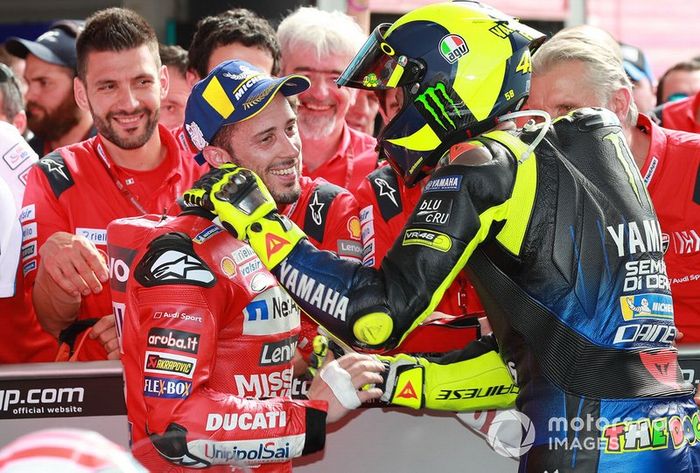 Andrea Dovizioso, Ducati Team, Valentino Rossi, Yamaha Factory Racing