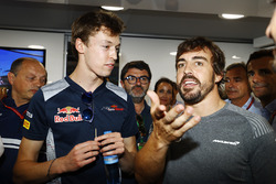 The 36th birthday party for Fernando Alonso, McLaren, Frederic Vasseur, Sauber Team Principal, Daniil Kvyat, Scuderia Toro Rosso, Fernando Alonso, McLaren, Carlos Sainz, Pedro de la Rosa