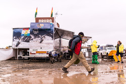 Overstroming van de bivak in Oruro