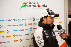 Sergio Pérez, Sahara Force India F1 con los medios
