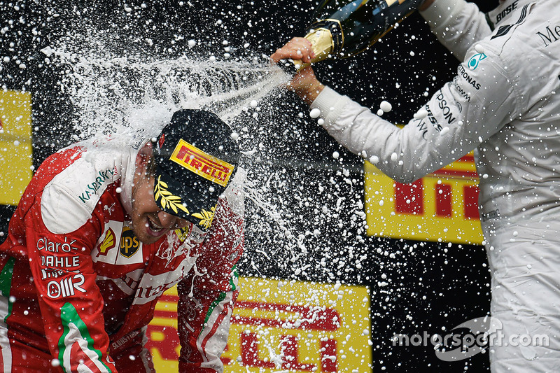Podium: segundo, Sebastian Vettel, Ferrari