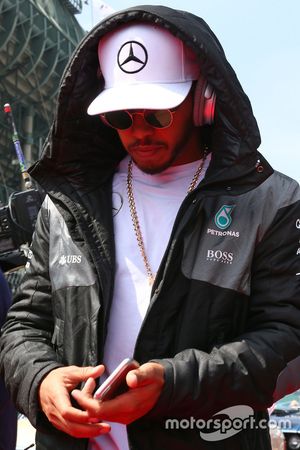 Lewis Hamilton, Mercedes AMG F1 on the drivers parade