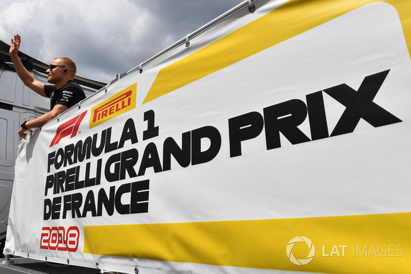 Valtteri Bottas, Mercedes-AMG F1 lors de la parade des pilotes