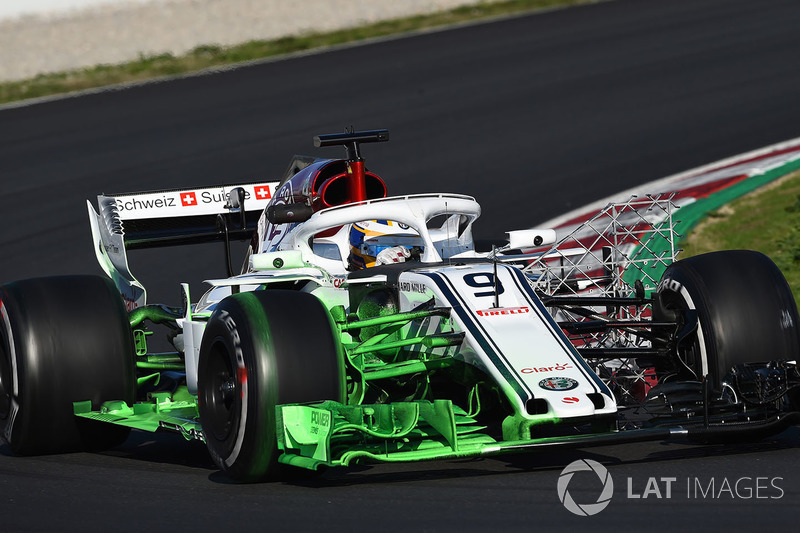 Marcus Ericsson, Alfa Romeo Sauber C37, con parafina