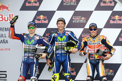 Polesitter Valentino Rossi, Yamaha Factory Racing, 2e plaats Jorge Lorenzo, Yamaha Factory Racing, d