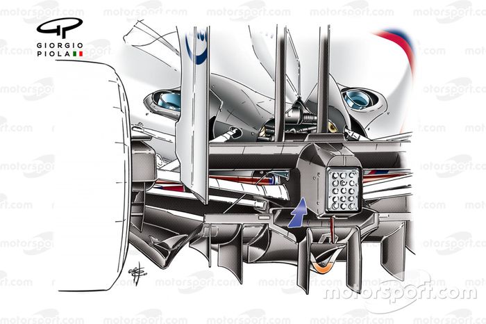 Detalle del doble difusor del BMW Sauber F1.09 2009