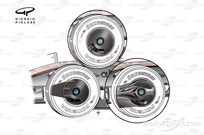 McLaren MP4-23 2008 wheel cover variants